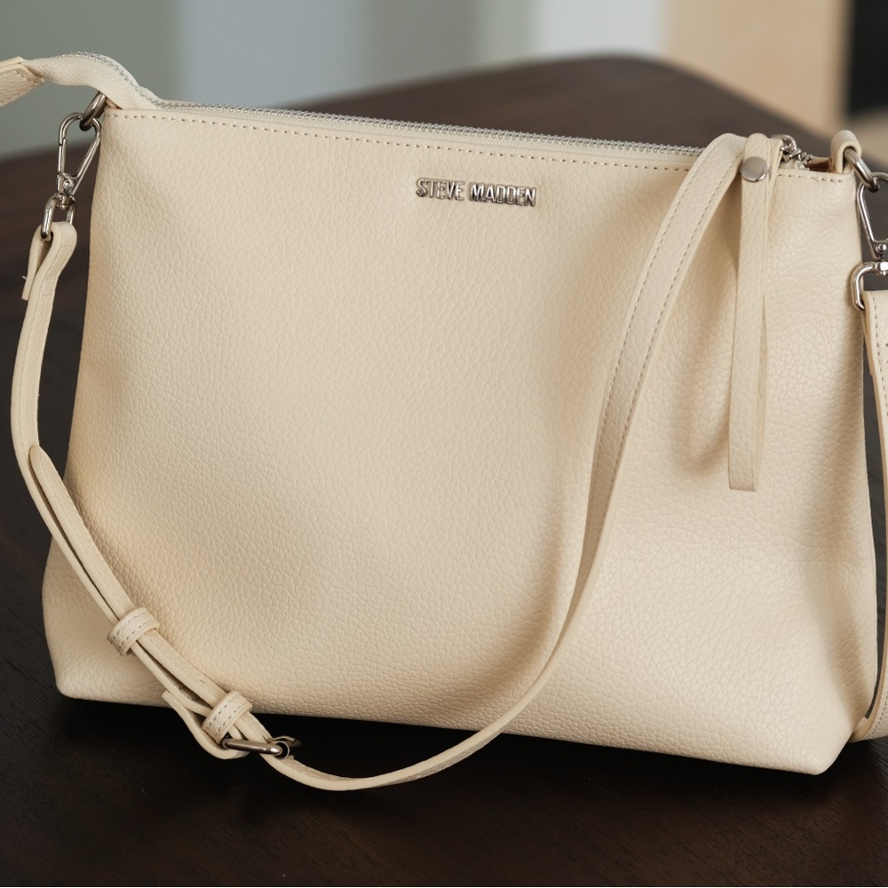 Steve Madden Cream Crossbody Bag
